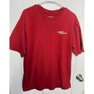 Tommy Bahama red short sleeve t-shirt  size Large Lounge chair quarterback